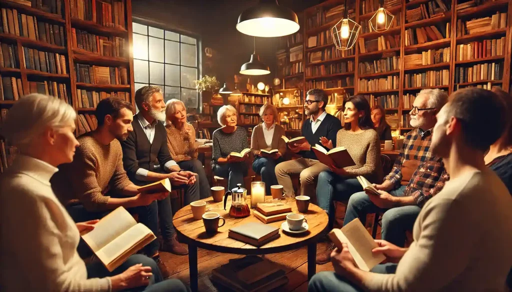 Cómo crear una comunidad alrededor de un blog colaborativo, con una reunión de lectores y escritores en un club de lectura acogedor.