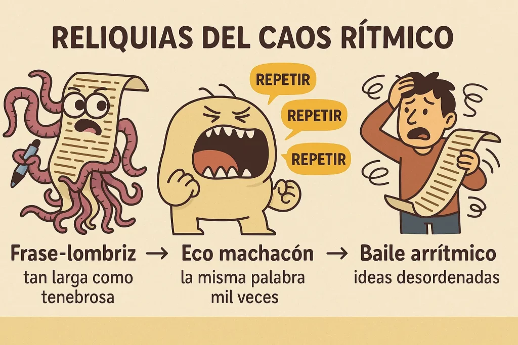 gráfico sobre reliquias del caos rítmico en el artículo ritmo en la escritura